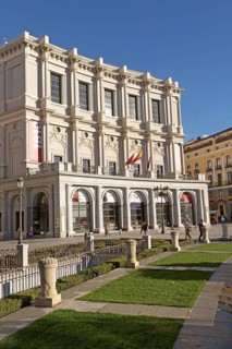 Teatro Real opera house theatre building in Plaza de Oriente, Madrid, Spain, Europe