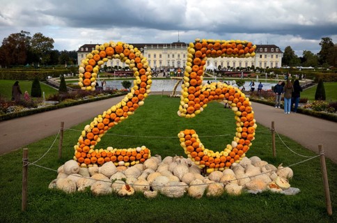 25th anniversary of the pumpkin exhibition, pumpkins, behind the Residenzschloss, Blühendes Barock,