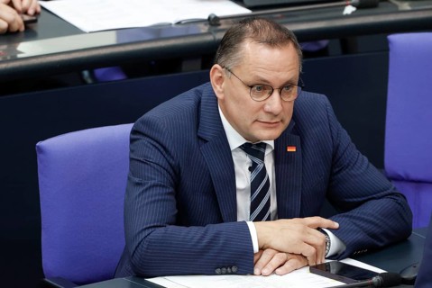 Tino Chrupalla, AfD federal chairman and parliamentary group leader of the AfD, during a session of