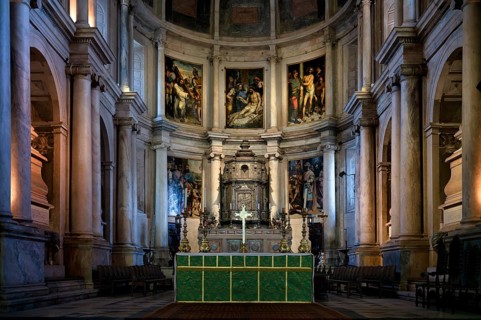 Interior view, choir, altar, monastery church Igreja Santa Maria de Belém, Hieronymites monastery
