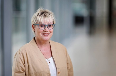 Gabriela Heinrich, deputy leader of the SPD parliamentary group in the Bundestag, poses for a photo