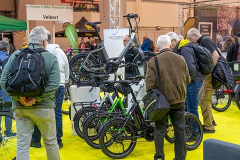 Fahrrad Essen, public fair in the halls of Messe Essen, dealers and manufacturers show everything