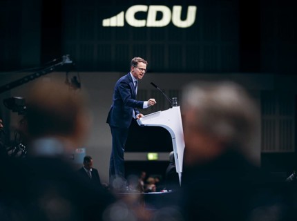 Carsten Linnemann, Deputy Chairman of the CDU, recorded at the CDU Germany 2024 party conference in