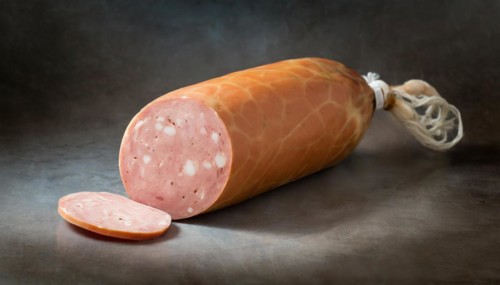 Food, sausage, Italian mortadella in one piece, AI generated, AI generated