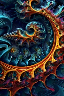 Abstract illustration of fractal patterns found in nature representing the application of