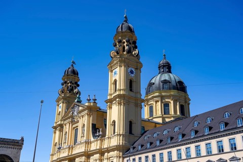 Theatine Church, Old Town, Munich, Upper Bavaria, Bavaria, Germany, Europe