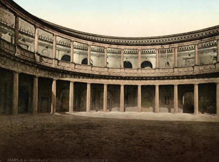 Granada. Alhambra. Palacio Carlos V, Spain, c. 1890, Historic, digitally restored reproduction from