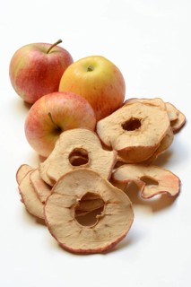 Apples and apple rings, dried fruit
