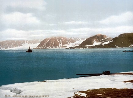 The Bay of the Danes, Spitsbergen, Norway, c. 1895, Historical, digitally restored reproduction