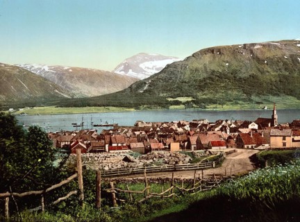 Tromsø, Tromsö, Tromse, municipality in the Norwegian Fylke Troms, Norway, around 1895, Historical,