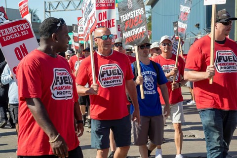 Detroit, Michigan USA, 5 September 2024, Members of the Teamsters Union are in the second day of a