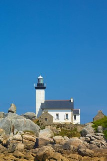 Lighthouse at the Pointe de Pontusval, Plouneour Brignogan Plage, Finistere Penn ar Bed, Breizh,