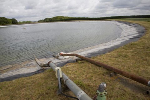 Irrigation reservoir lake Sutton, Suffolk, England, United Kingdom, Europe