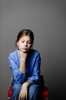 Girl, 8 years old, shows her emotions, Bonn, 04.10.2023