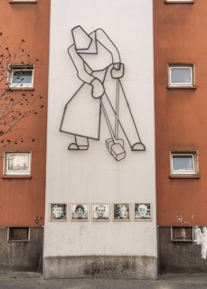 The Schalke Mile, Mile of Tradition, Kurt-Schumacher-Straße in Gelsenkirchen-Schalke, residential