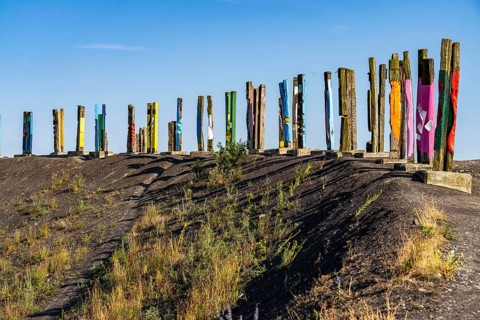 The Haniel spoil tip, 185 metre high spoil tip at the Prosper Haniel mine, which was closed in