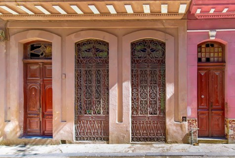 Scenic colorful Old Havana streets in historic city center of Havana Vieja near Paseo El Prado and