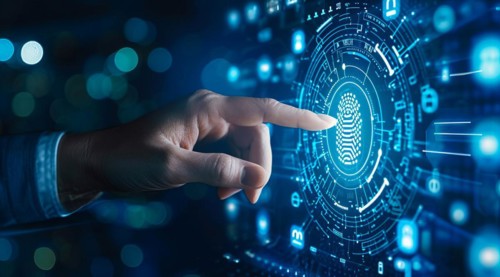 Computer and business security, privacy protection and encryption concept, AI generated