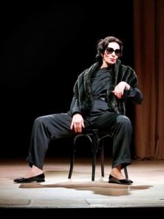 Katja Weitzenböck as Maria Callas at the photo rehearsal for Meisterklasse at the Komödie am