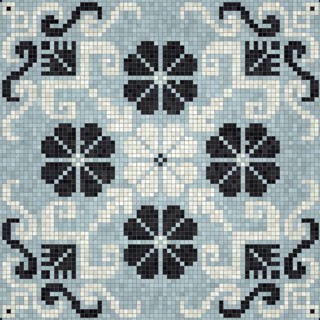 Mosaic tiles background, seamless vector pattern