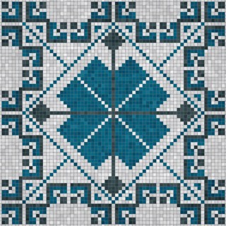 Mosaic tiles background, seamless vector pattern