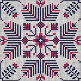 Mosaic tiles background, seamless vector pattern