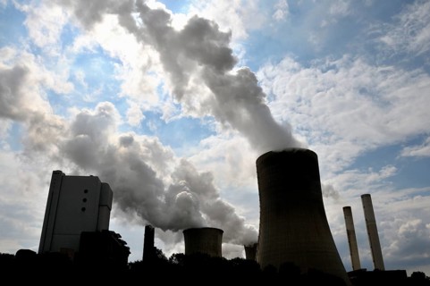 Niederaußem power plant, a base-load power plant operated by RWE PowerAG using lignite in
