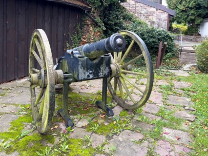 Historic field cannon, Trendelburg Castle, Trendelburg, Hesse, Germany, Europe
