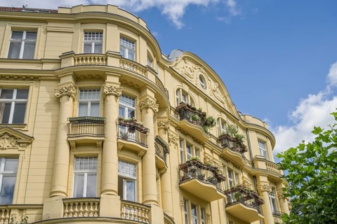 Magnificent building, old building on Lietzensee, Suarezstraße, Charlottenburg,
