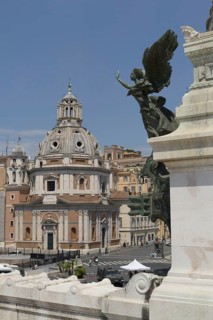 View from the Monumento Vittorio Emanuele II, Piazza Venezia, to the church of Santa Maria di