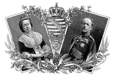 Karl, Carl Alexander, Grand Duke of Saxony Weimar, 24 June 1818, 5 January 1901, and his woman
