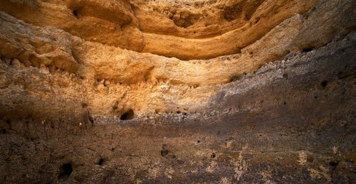 Shell limestone, geological rock strata, beach, Praia do Camilo, Lagos, cliffs, Atlantic Ocean,
