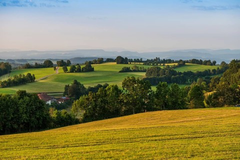 Panorama, sunrise, near Görwihl, Hotzenwald, Southern Black Forest, Black Forest,