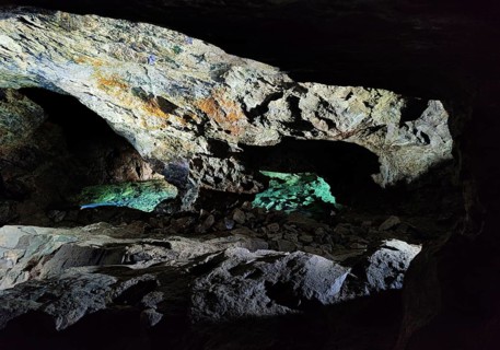 Visitor gallery of the Steinkaulenberg gemstone mines, show mine in Idar-Oberstein,