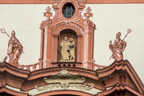 Baroque church, Fridolinsmünster, Church of St Fridolin, Bad Säckingen, High Rhine, Rhine, Black