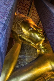 The reclining Buddha in Wat Pho temple, reclining, rest, resting, Buddhism, religion, world