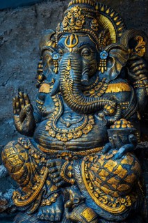 Traditional Ganesha, Hinduism, Ganesha, elephant figure, statue, temple, religion, world religion,