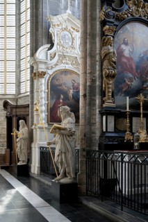 Gothic St. Nicholas Church, Lateral chapels, Ghent, Flanders, Belgium, Europe