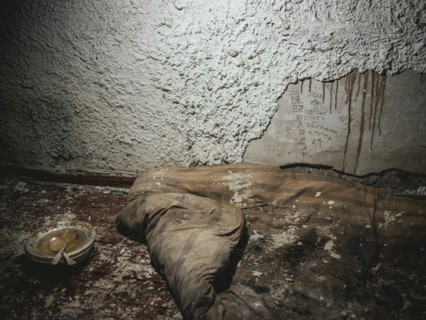 Cell in the basement of the police station. After the occupation of the city by the Russian army,