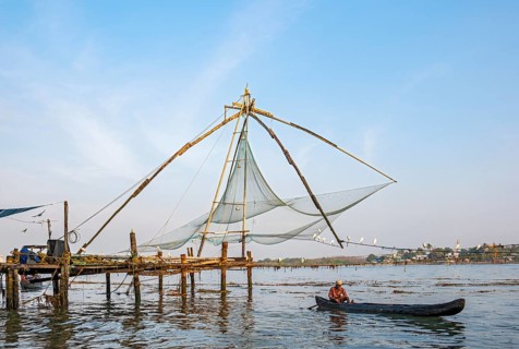Chinese fishing nets, Fort Kochi, Cochin, Kerala, India, Asia