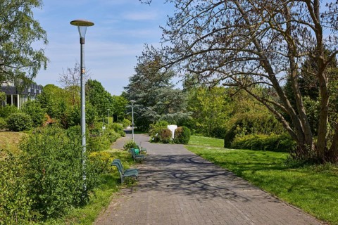Spa garden in Bad Münstereifel, Eifel, Euskirchen district, North Rhine-Westphalia, Germany, Europe