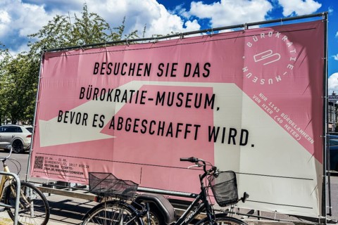 Advertising poster for the Bureaucracy Museum, Berlin, Germany, Europe