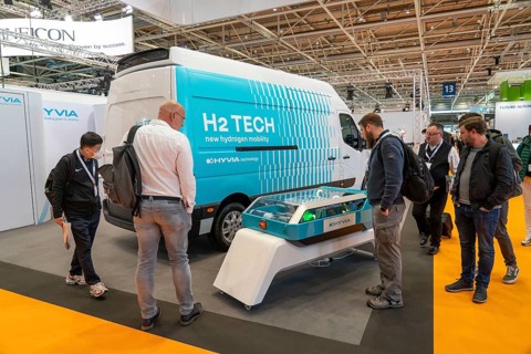 First day at Hannover Messe 2022, industrial trade fair, after a 2-year corona break, exhibition