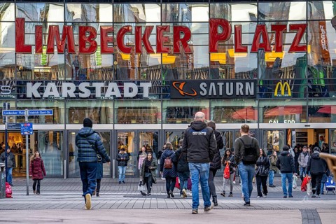 Galeria Kaufhof department stores' in Essen city centre, in the Limbecker Platz shopping centre, is