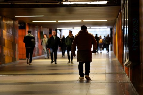 Subway, access to the platforms at Cologne Deutz/Messe railway station, in Deutz, ZNorth