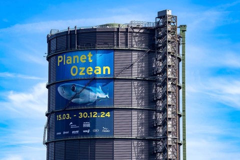 Plante Ozean exhibition in the Gasometer in Oberhausen, the world's oceans in their fragile beauty