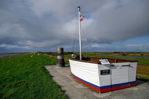 Memorial for burials at sea, Pellworm Island, Schleswig-Holstein Wadden Sea National Park, North
