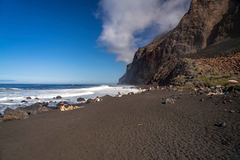 Playa del Inglés beach, Valle Gran Rey, La Gomera, Canary Islands, Spain, Europe