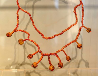 Necklace, Palacio Canton palace anthropology museum, Merida, Yucatan State, Mexico, Central America
