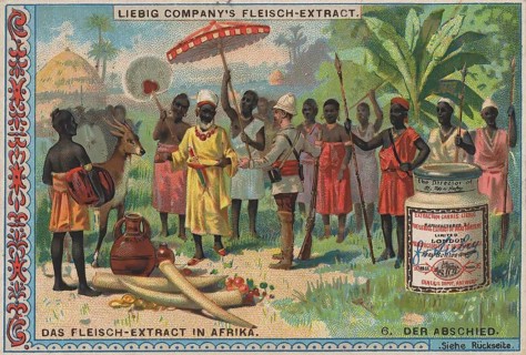 Series Export of Liebig meat extract to Africa, the farewell of the white traders from the tribe of